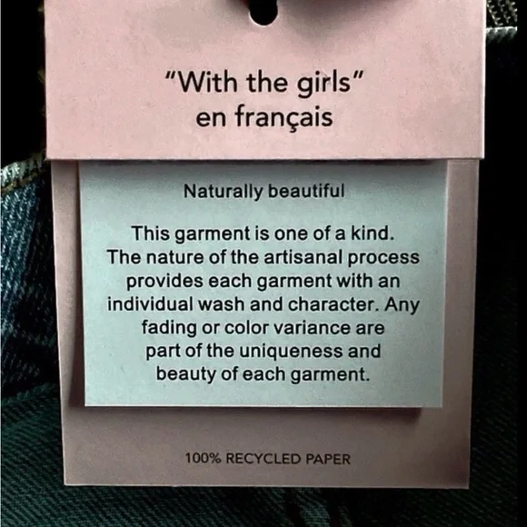 Avec Les Filles NWT Drawstring Cropped Wide Leg Badlands Wash Cargo Jeans, 27 - Picture 11 of 15